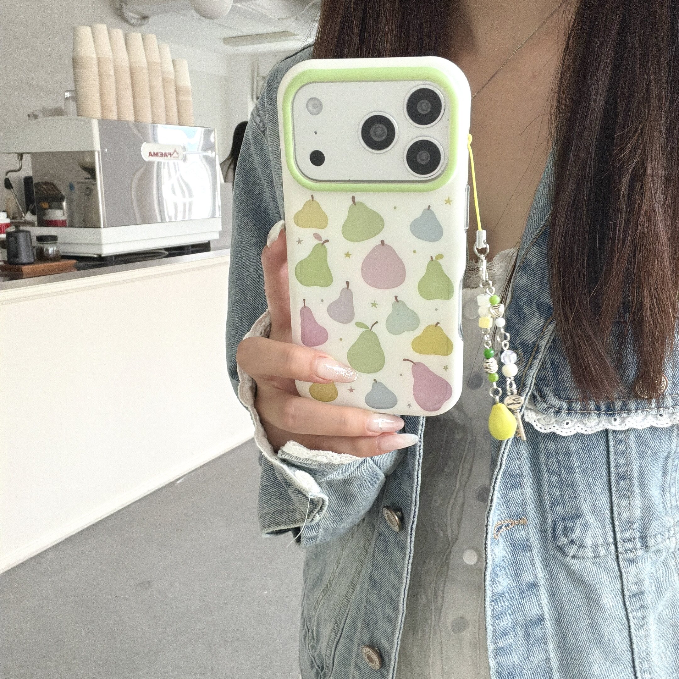 乐思茉 iPhone满屏鸭梨多彩日韩风ins风imd简约小清新高级iPhone手机壳苹果17pm适用