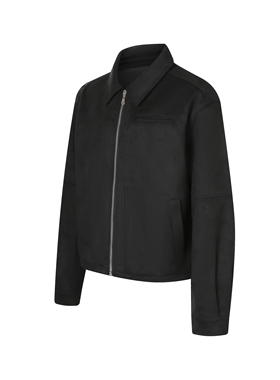 DaeeWooo复古麂皮绒面质感老钱风cleanfit休闲翻领夹克短款外套