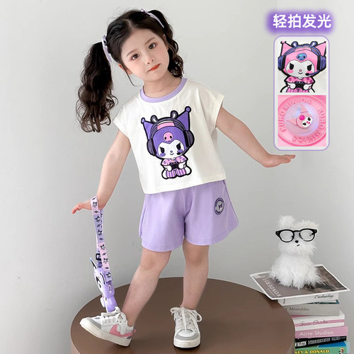 女小童库洛米套装夏季可发光