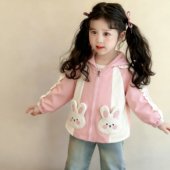 风衣 儿童洋气小女孩宝宝夹棉加绒上衣春装 女童外套春秋款 2026新款