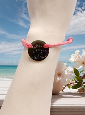 权志龙同款手链韩版ins简约百搭手链男女情侣款手链圆牌手链学生