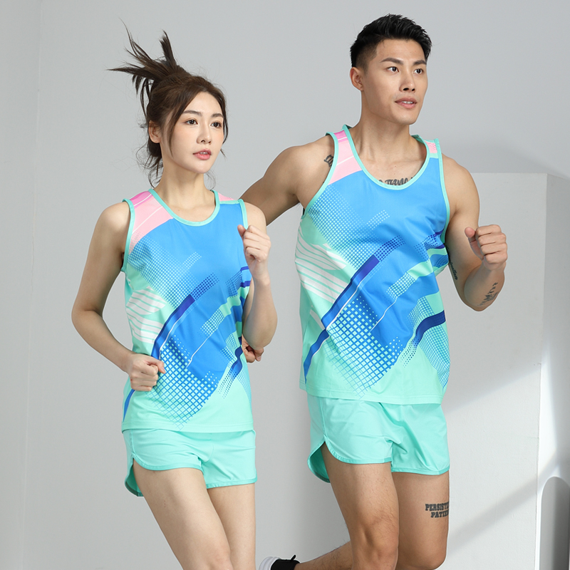 田径服男女训练健身衣背心短跑马拉松跑步体考比赛运动服精英钻石