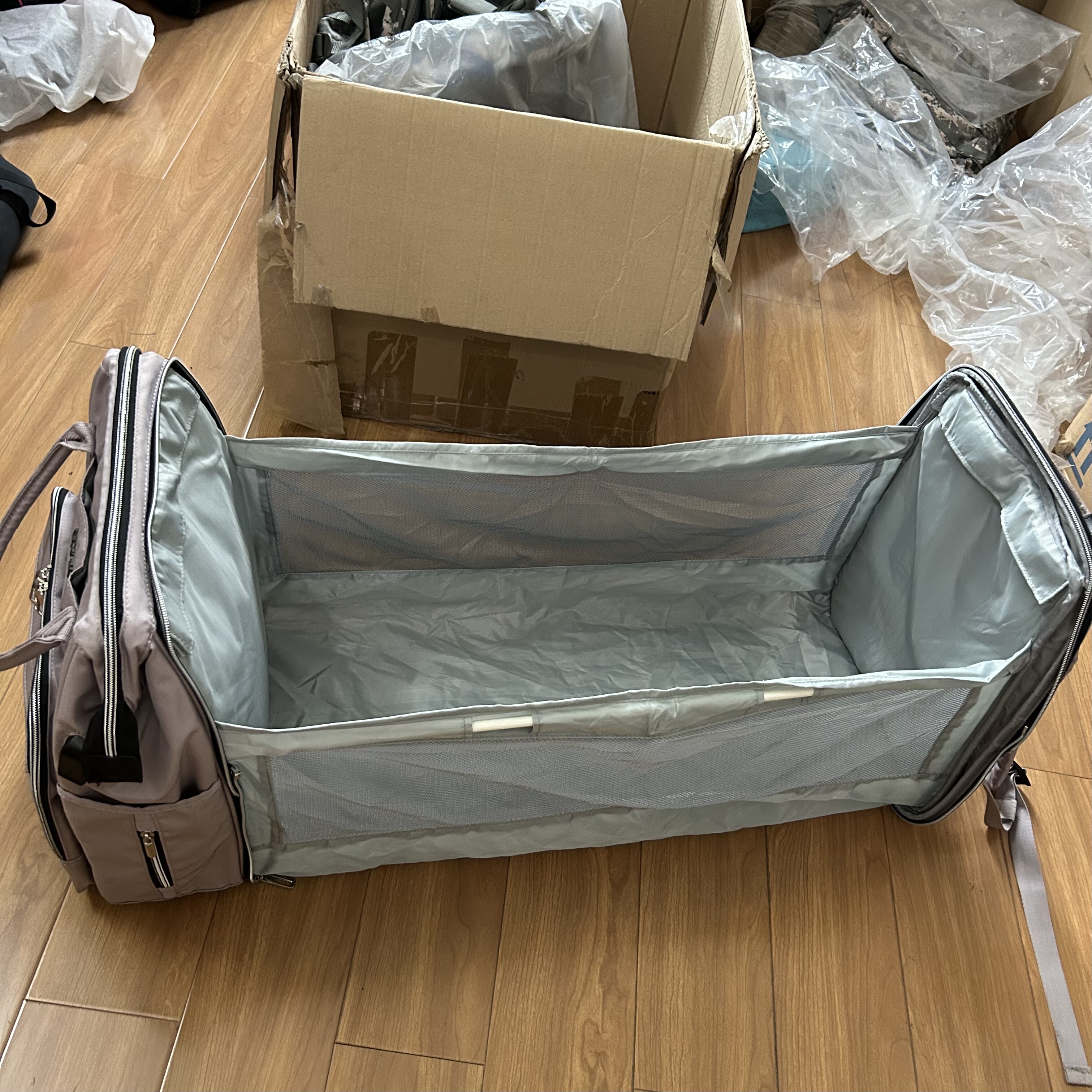 高档妈咪双肩包出K美单外单妈咪背包背带可挂婴儿车牛货少量库存