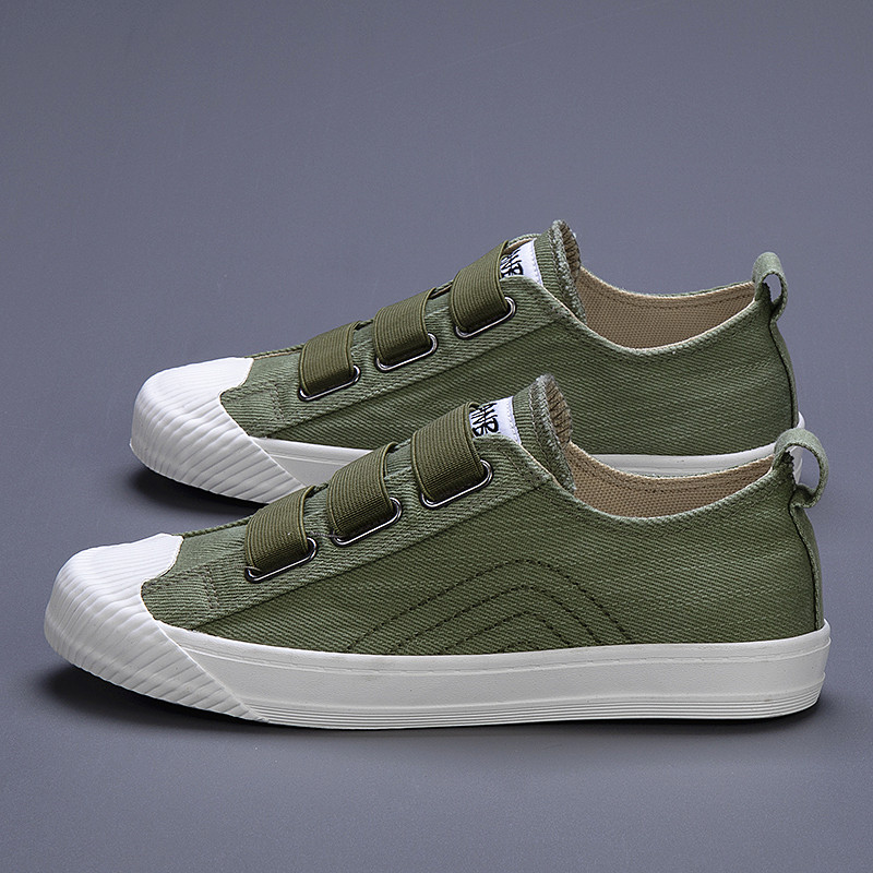 情侣款帆布鞋一脚蹬韩版休闲板鞋