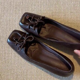 复古小众晚晚内增高5cm小个子温柔蝴蝶结2026春芭蕾舞浅口单鞋 女