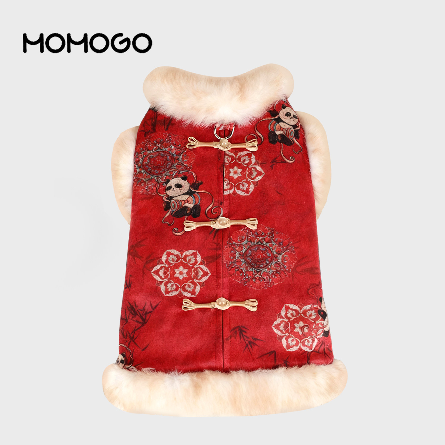 狗狗猫咪唐装过新年中式国风汉服