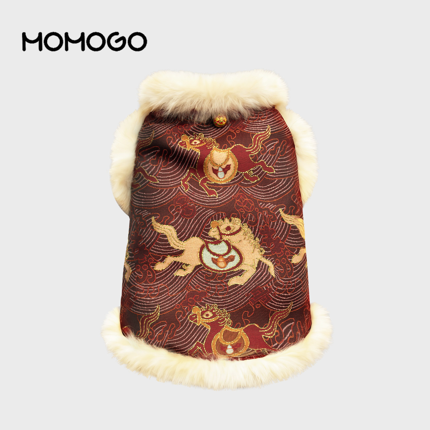 狗狗猫咪过新年唐装马甲中式国风