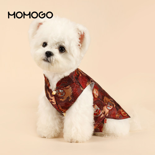 狗狗猫咪唐装衣服过新年中式国风