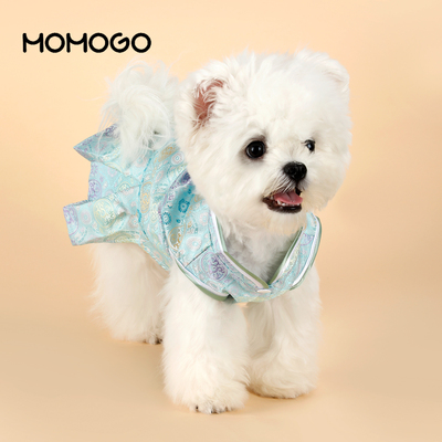 狗狗猫咪唐装中式可牵引背心裙子