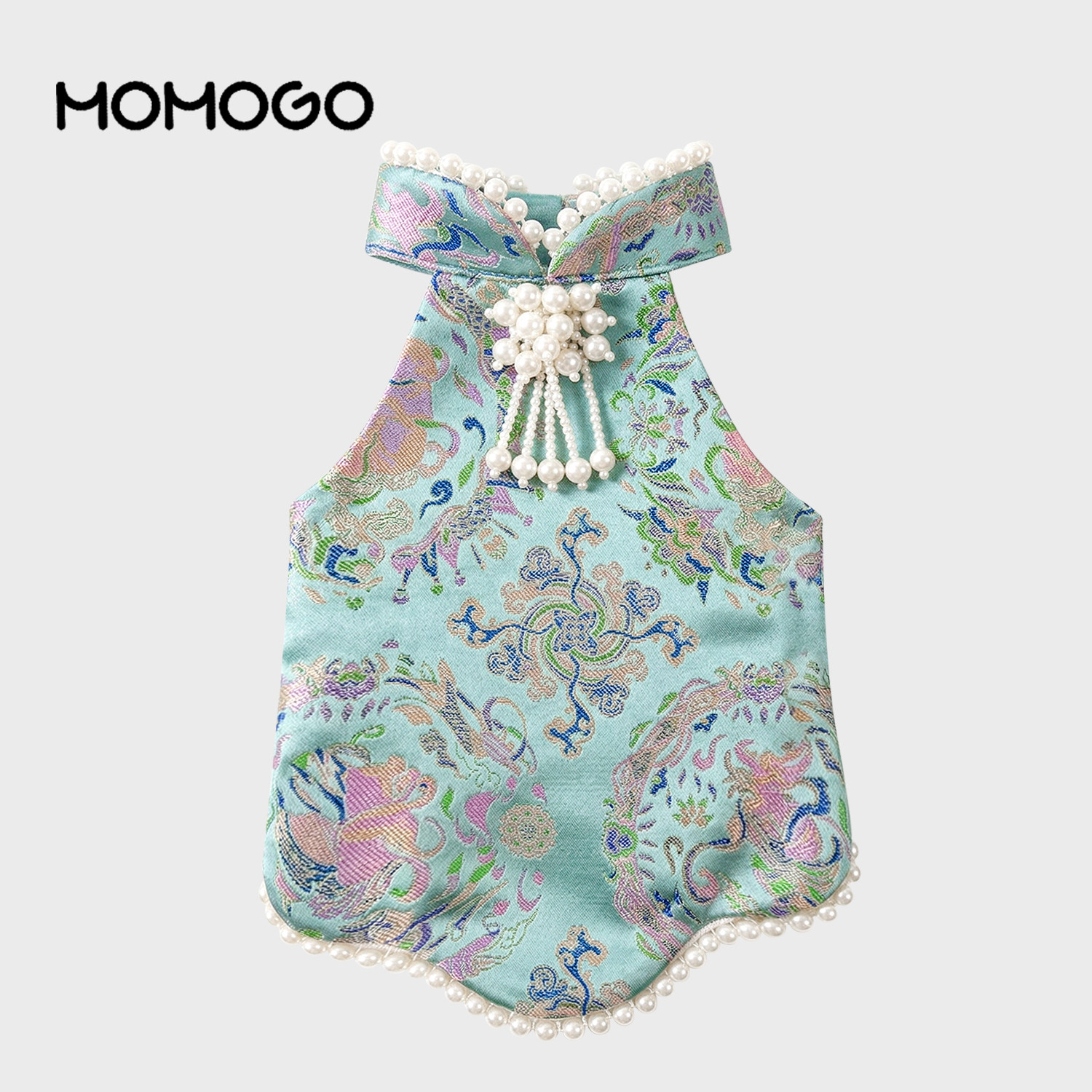 狗狗猫咪春夏衣服宠物泰迪比熊雪纳瑞博美新中式国风旗袍马甲背心