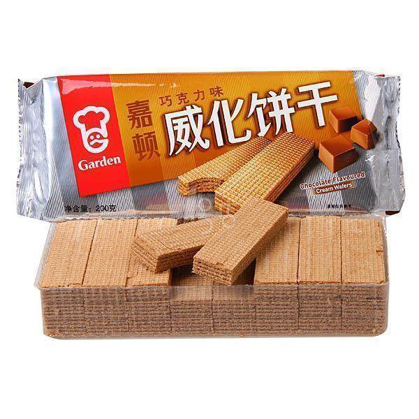 新货嘉顿威化饼干花生味200克草莓/柠檬/花生/椰子/巧克力味包邮