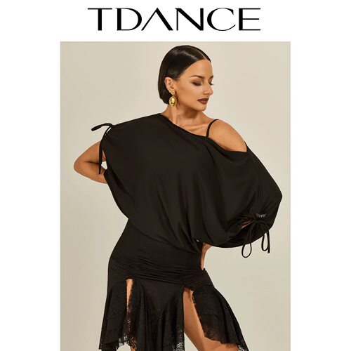 TDANCE女拉丁舞服宽松抽绳连体