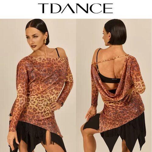 TDANCE拉丁练习服教师舞衣罩衫女