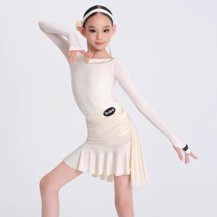 WAVE未午拉丁舞2025新款 专业舞蹈服 秋儿童拉丁舞服光羽阿芙洛套装