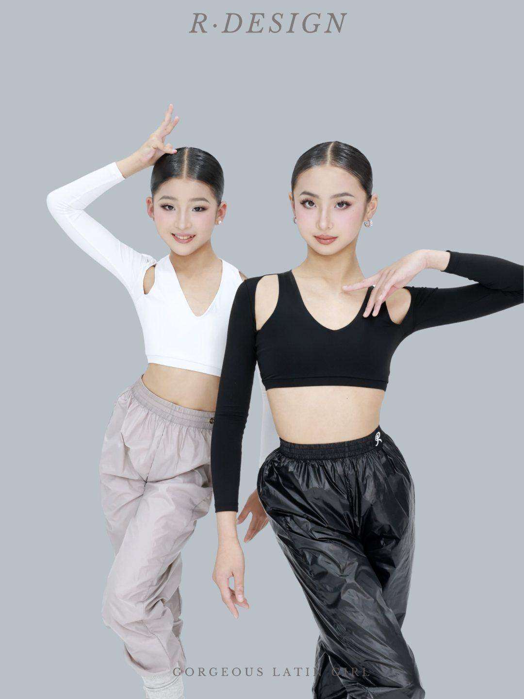 R·DESIGN拉丁舞练功服露肩长袖