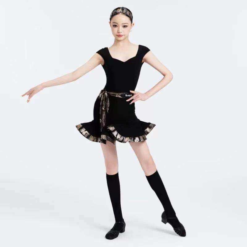 WAVE拉丁舞2025少儿儿童女童拉丁舞服少儿光之灵蛇套装SSC-01