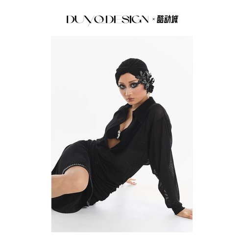 DUYQ女士拉丁舞练功服专业套装