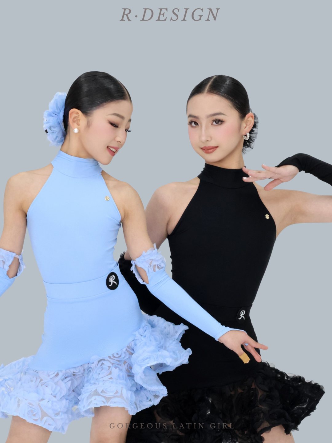 RDESIGN舞服新款浮雕玫瑰练功服