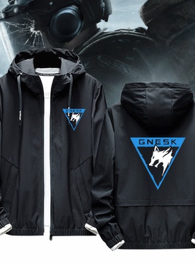 暗区游戏突围周边白狼连队章黑金国际同款秋男女开衫拉链定制夹克