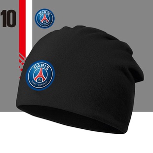 巴黎圣日耳曼球衣大巴黎足球运动休闲男女款宽松封顶头巾帽包头帽