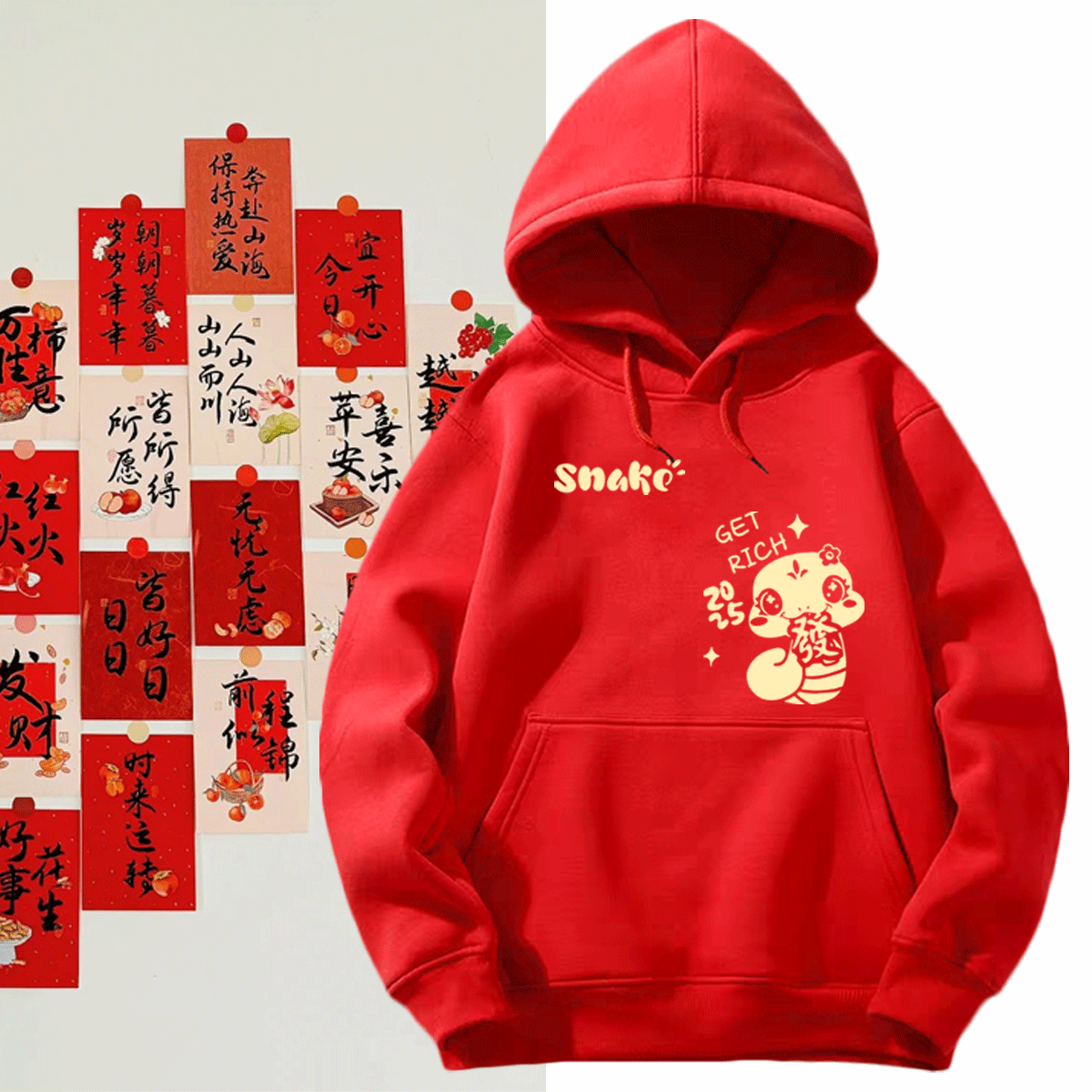 情侣可定制连帽衫冬带帽卫衣