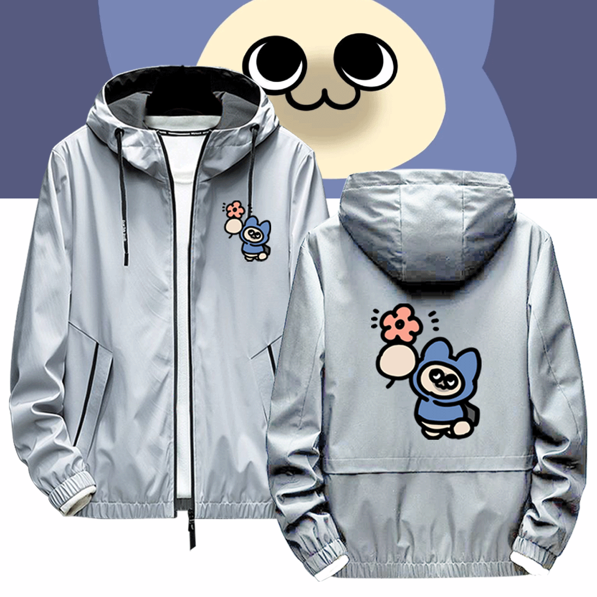 情侣可定制连帽外套潮夹克服