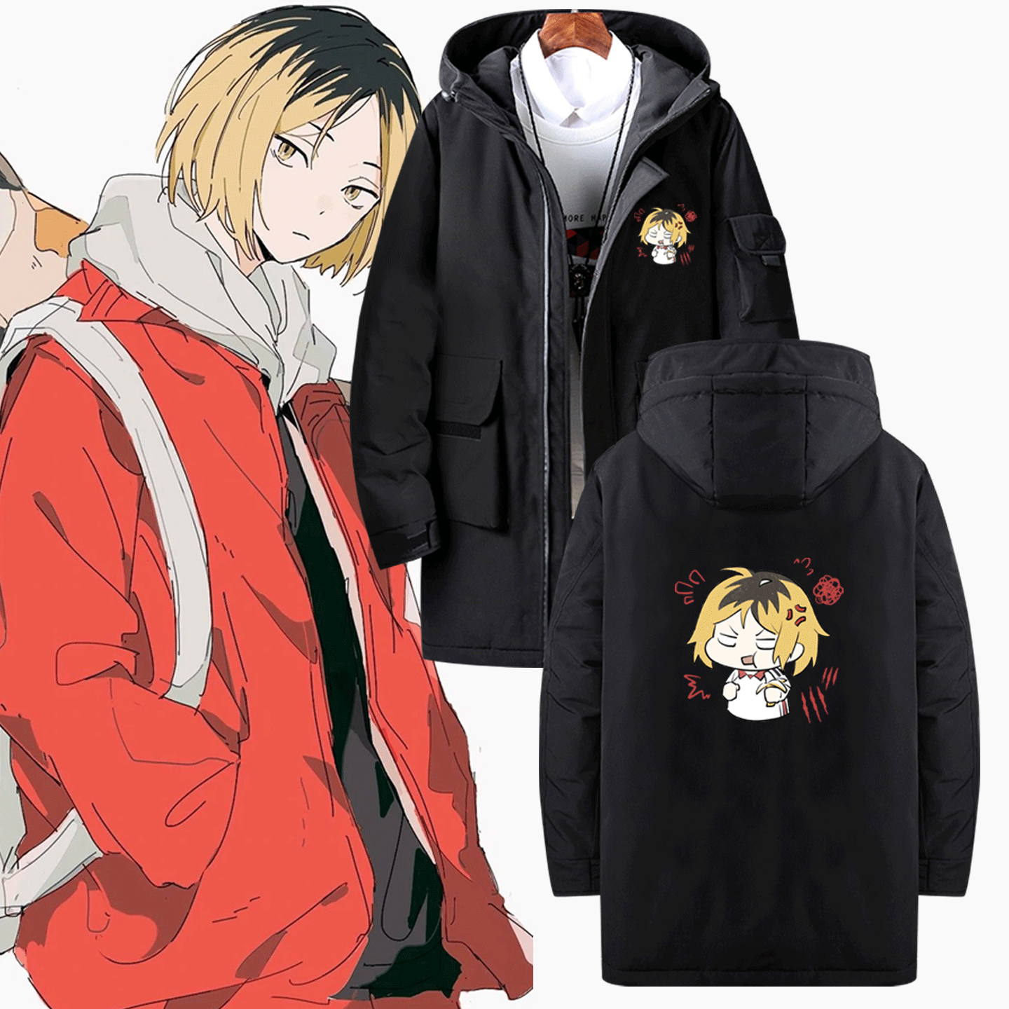 周边春秋男女情侣中长款羽绒服