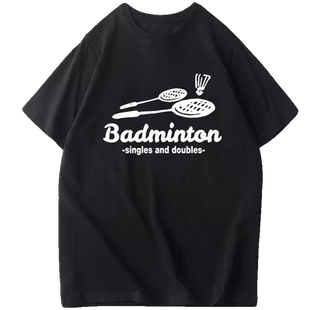 中国羽毛球协会爱好者短袖T恤衫男女纯棉半袖休闲夏定制上衣服装