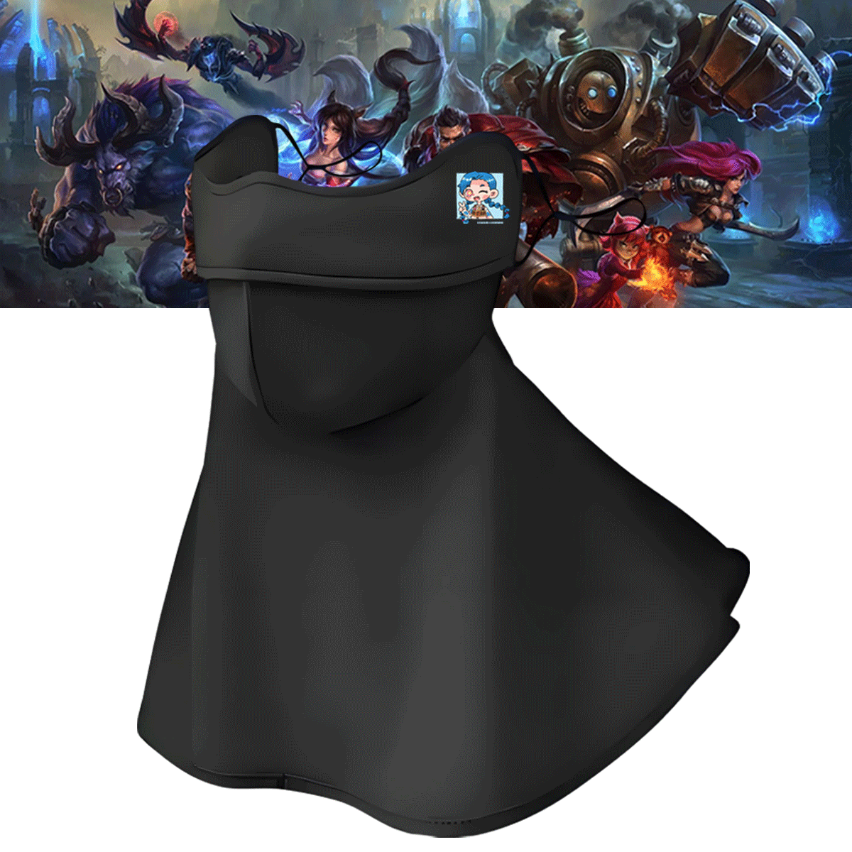 英雄LOL联盟金克斯阿卡丽刀妹周边联名可定制男防紫外线防晒面罩