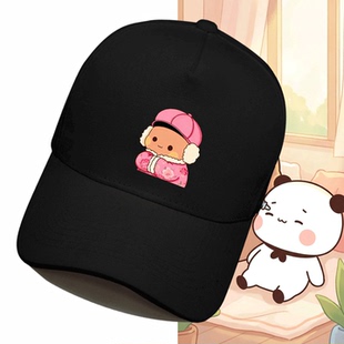 一二和布布动漫周边卡通印花男女情侣款秋冬季可定制鸭舌帽棒球帽