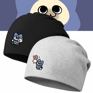 怪物猎人崛起呆猫艾露猫可爱搞怪男女可定制头巾帽堆堆帽子包头帽