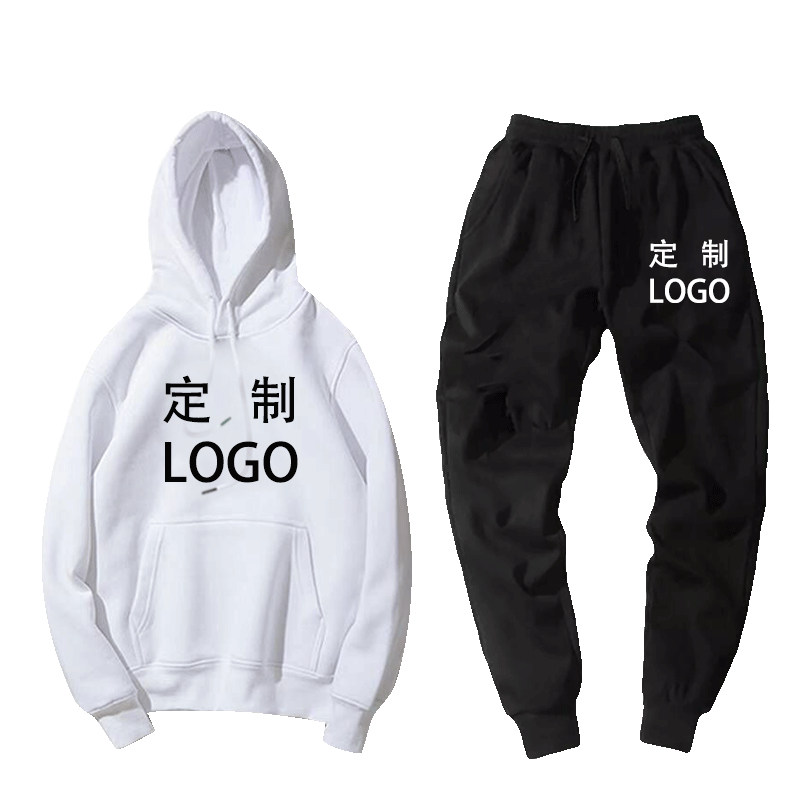 定制带帽卫衣长裤套装工作班服装