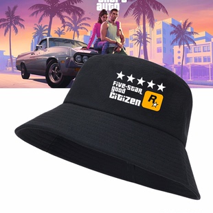 GTA5游戏公司Rockstar Games周边侠盗猎车R星标志男女定制渔夫帽