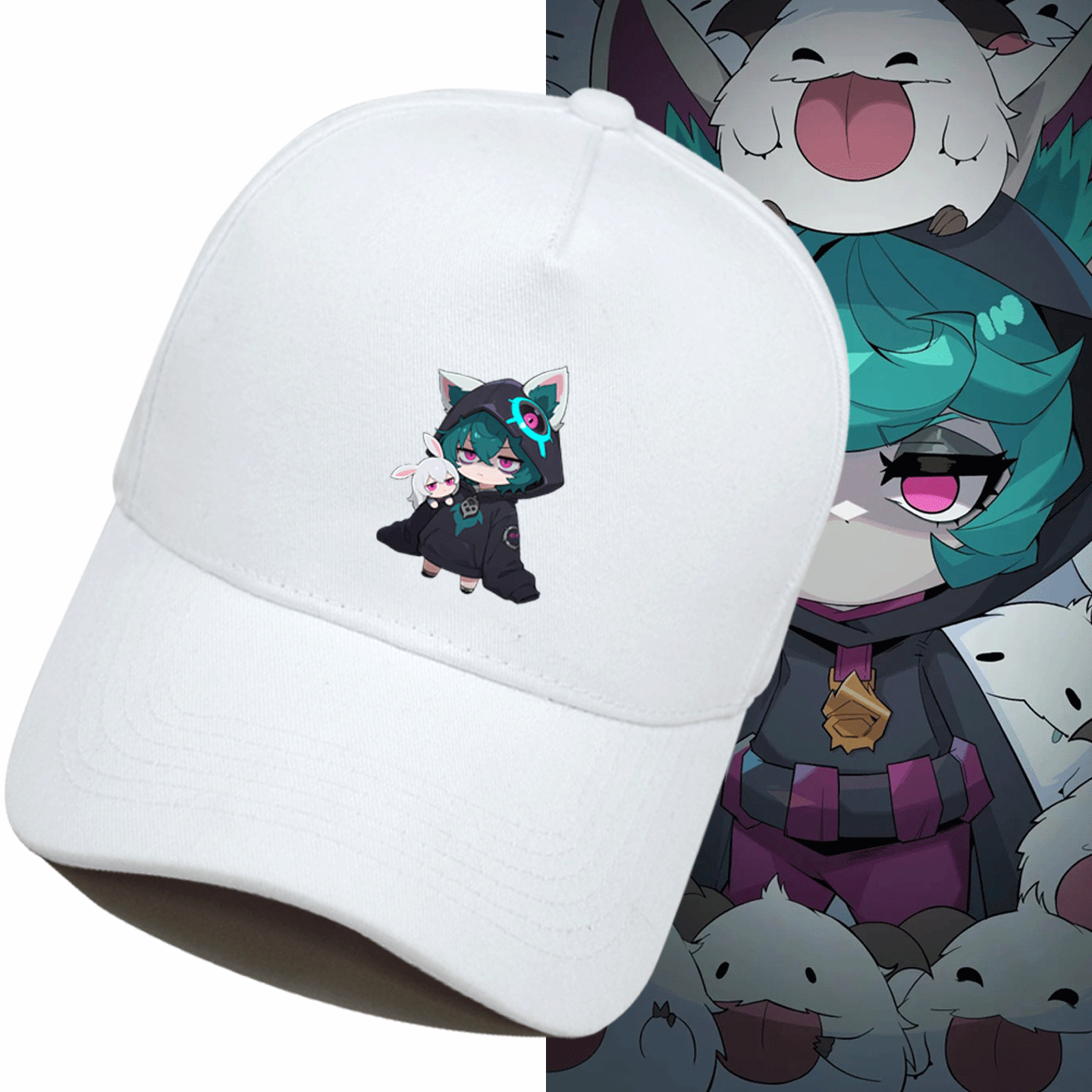 英雄lol联盟薇古丝熬夜波比周边男女秋冬可定制遮阳鸭舌帽棒球帽