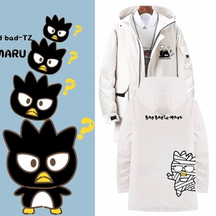 三丽鸥酷企鹅可爱卡通企鹅印花情侣潮流可定制中长款男女冬羽绒服