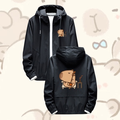 卡皮巴拉可爱水豚周边夹克外套