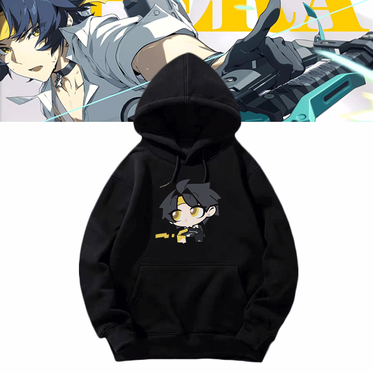 卡通男女情侣冬可定制带帽卫衣