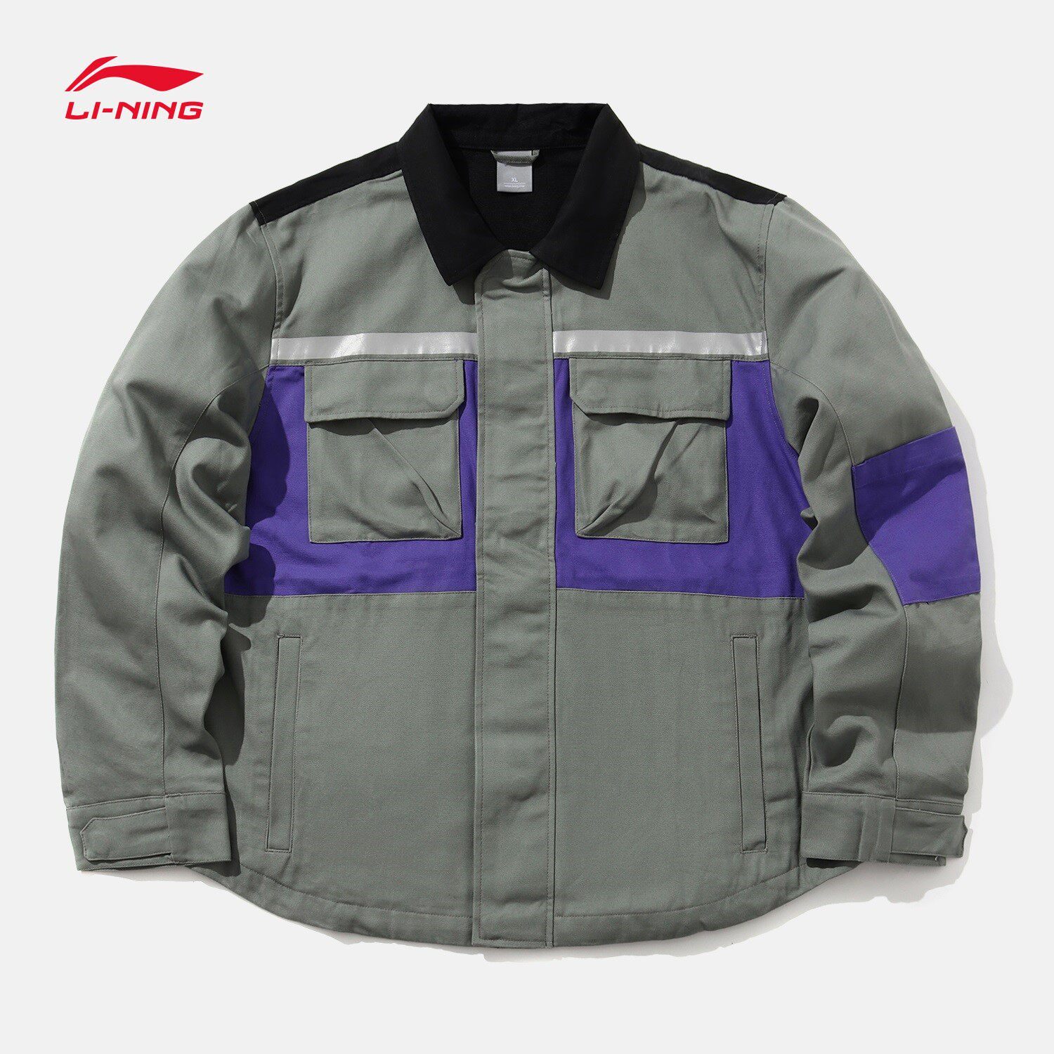 李宁巴黎时装周系列风衣男士翻领外套休闲运动服afdn451