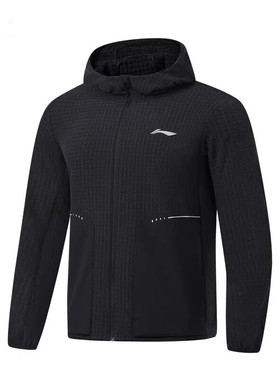 专柜2023冬李宁男子加绒保暖防泼水运动风衣 AFDT623-2-1