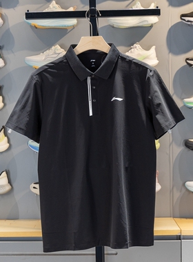 李宁男女同款短袖POLO衫2025新款羽毛球系列夏季翻领T恤APLV485