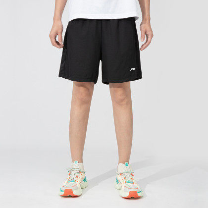 李宁短裤23夏季薄款男子舒适透气休闲跑步健身五分运动裤aapt697