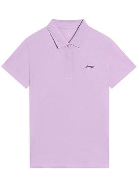 李宁健身系列女子舒适耐洗短袖POLO衫棉质舒适2022秋翻领APLS174