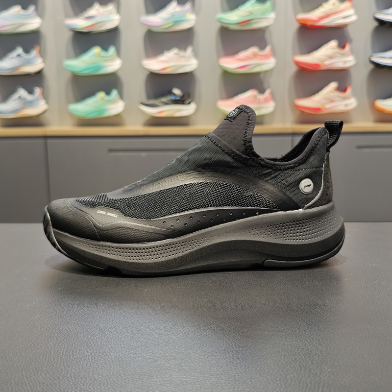 李宁透气男子一脚蹬反光休闲鞋