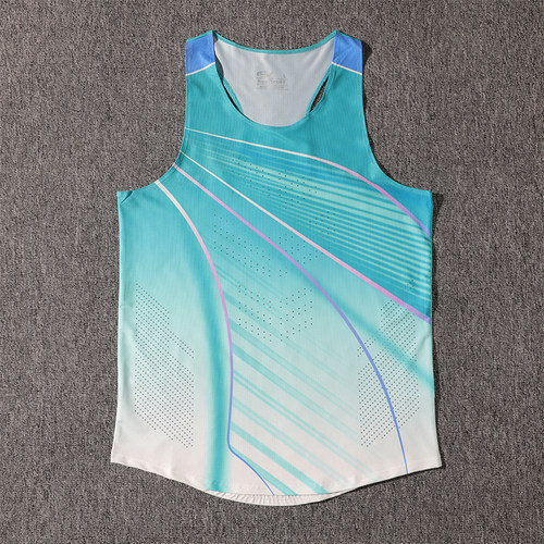 拉松跑步背心套装田径服男女