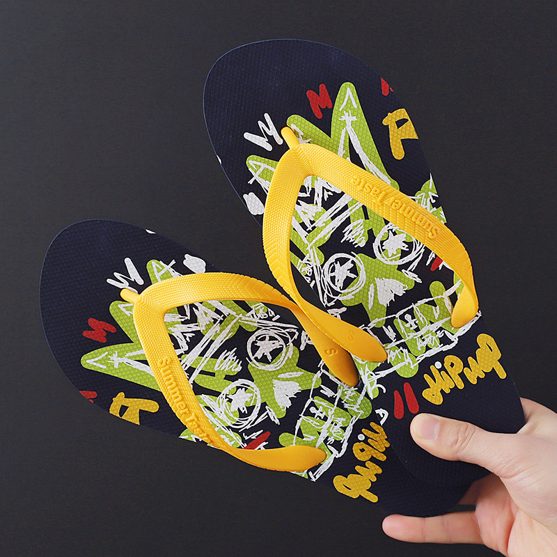 人字拖鞋夏季男耐磨新款防滑外穿简室内约洗澡拖鞋平底潮牌沙滩鞋