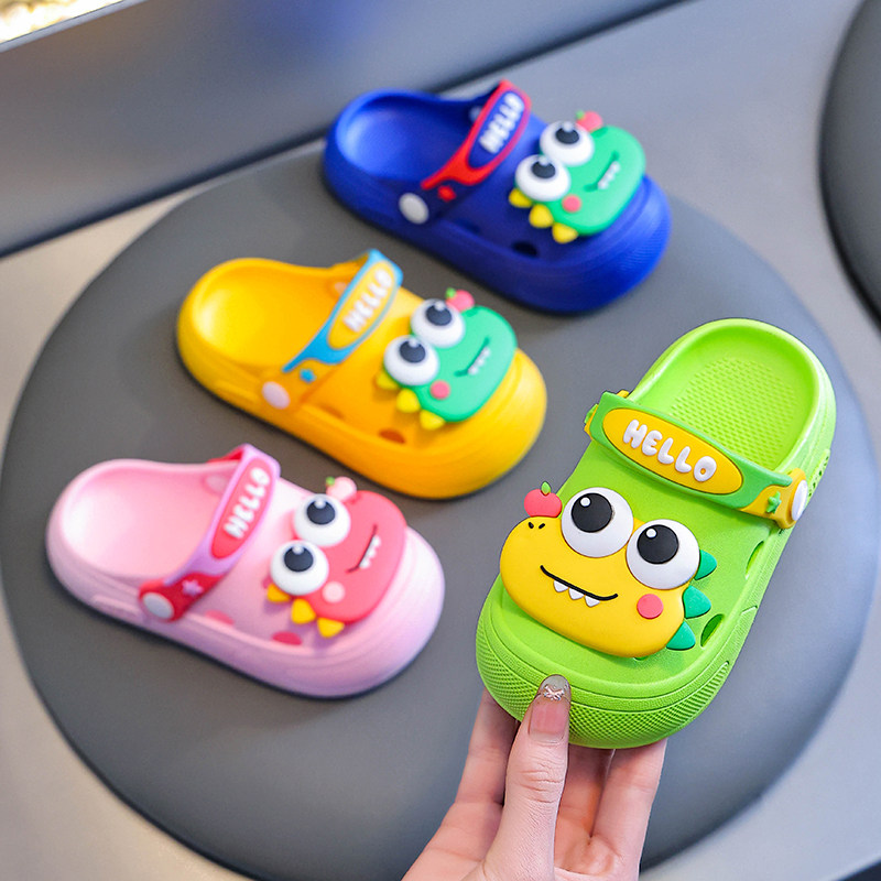 新款夏季儿童凉鞋男女孩3-12岁宝宝小熊可爱防滑包头两穿儿童拖鞋