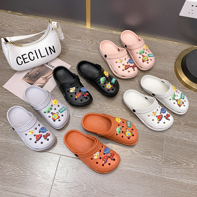 可外穿百搭洞洞鞋女士新款小清新低跟防滑情侣款夏季包头男凉拖鞋,女鞋,洞洞鞋,淘宝优惠券,粉丝福利购,淘宝优惠卷