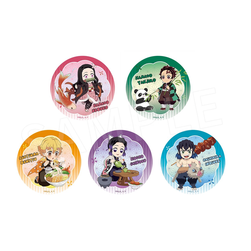 宅电舍正版 鬼灭之刃75mm双闪徽章吧唧蝴蝶忍祢豆子动漫周边官谷