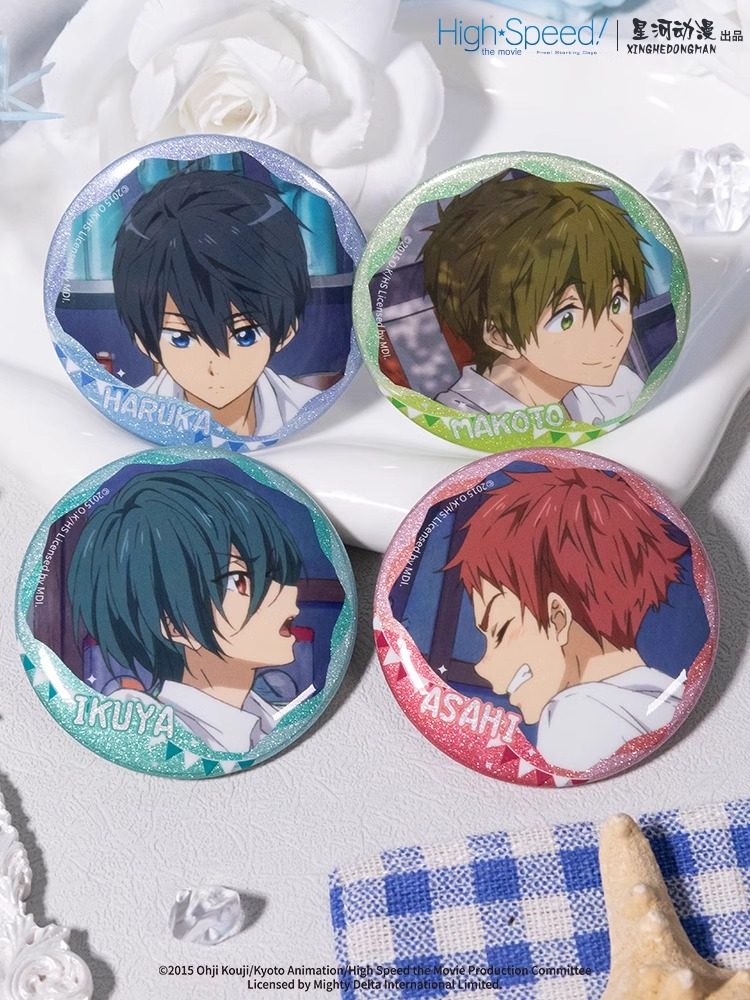 男子游泳部 夏日冰饮系列 徽章 七濑遥橘真琴动漫 星河