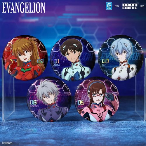 暴蒙正版 新世纪福音战士EVA 赛博残响系列徽章吧唧动漫周边 官谷